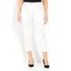 ELENA MIRO COTTON STRETCH CROPPED TROUSER WHITE