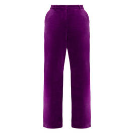 Elena Miro Velvet Trousers Purple - Plus Size Collection