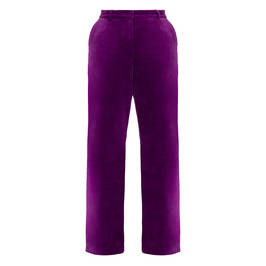 Elena Miro Velvet Trousers Purple - Plus Size Collection