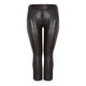 ELENA MIRO FAUX LEATHER ANKLE GRAZER TROUSER CHOCOLATE