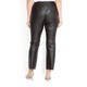 ELENA MIRO FAUX LEATHER ANKLE GRAZER TROUSER CHOCOLATE