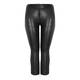 ELENA MIRO FAUX LEATHER ANKLE GRAZER TROUSER BLACK