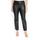 ELENA MIRO FAUX LEATHER ANKLE GRAZER TROUSER BLACK