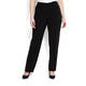 ELENA MIRO BLACK FRONT CREASE FRONT FASTEN TROUSER