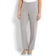 ELENA MIRO light grey crepe cady straight leg TROUSERS