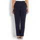 ELENA MIRO navy crepe cady straight leg TROUSERS