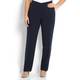 ELENA MIRO navy crepe cady straight leg TROUSERS