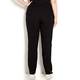 ELENA MIRO black pull-on TROUSERS with white side stripe