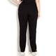 ELENA MIRO black pull-on TROUSERS with white side stripe