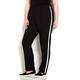 ELENA MIRO black pull-on TROUSERS with white side stripe