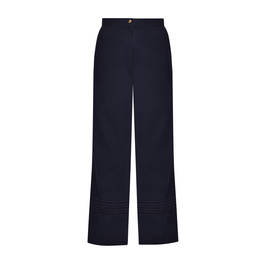 Elena Miro Lace Insert Trousers Navy - Plus Size Collection