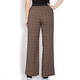 ELENA MIRO CHECK PALAZZO TROUSER CHOCOLATE