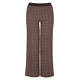 ELENA MIRO CHECK PALAZZO TROUSER CHOCOLATE