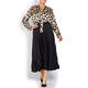 ELENA MIRO SATIN PLEAT MIDI SKIRT BLACK