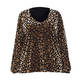 ELENA MIRO VELOUR SPOT TUNIC BLACK AND GOLD