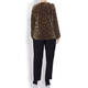 ELENA MIRO VELOUR SPOT TUNIC BLACK AND GOLD