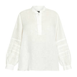 Elena Miro Linen Tunic White - Plus Size Collection