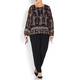 ELENA MIRO PRINT TIE SLEEVE TUNIC