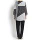 ELENA MIRO monochrome v-neck TUNIC