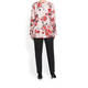 ELENA MIRO FLORAL PRINT SATIN TUNIC