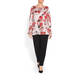 ELENA MIRO FLORAL PRINT SATIN TUNIC