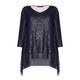 ELENA MIRO navy layered Tunic