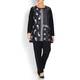 ELENA MIRO SCARF PRINT BLACK TUNIC
