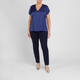 Elena Miro Stretch Satin Vest Navy 