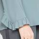 ELENA MIRO SILK BLEND RUFFLE BLOUSE
