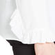 ELENA MIRO SILK BLEND RUFFLE BLOUSE WHITE