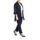 ELENA MIRO NAVY SWIRL KNIT CARDIGAN