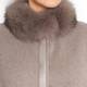 ELENA MIRO WOOL AND CASHMERE FUR-TRIMMED COAT