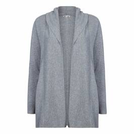 ELENA MIRO WOOL AND CASHMERE GREY HOODY - Plus Size Collection