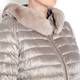 ELENA MIRO REVERSIBLE WHITE LABEL PUFFA COAT WITH FUR HOOD