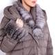 ELENA MIRO FUR TRIMMED TRUFFLE PUFFA COAT