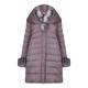 ELENA MIRO FUR TRIMMED TRUFFLE PUFFA COAT