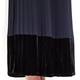 Elena Miro Full Length Pleated Velvet Hem Skirt