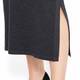 ELENA MIRO PULL-ON WOOL BLEND PENCIL SKIRT ANTHRACITE