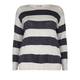 ELENA MIRO navy striped lurex SWEATER