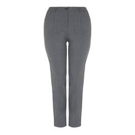 ELENA MIRO FRONT FASTEN TROUSER GREY - Plus Size Collection