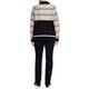 ELENA MIRO BEADED FAIRISLE KNIT CARDIGAN BLACK