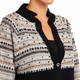 ELENA MIRO BEADED FAIRISLE KNIT CARDIGAN BLACK