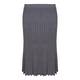 ELENA MIRO grey lurex pleat effect KNITTED SKIRT