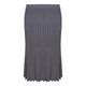 ELENA MIRO grey lurex pleat effect KNITTED SKIRT