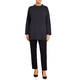 ELENA MIRO PURE WOOL KNITTED TUNIC CHARCOAL GREY