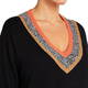 ELENA MIRO CRICKET STYLE SWEATER BLACK AND ORANGE 