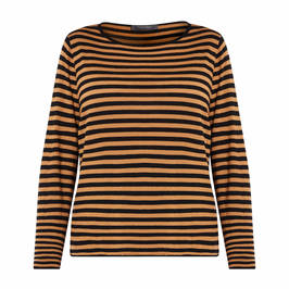 ELENA MIRO STRIPE SWEATER SAND AND BLACK  - Plus Size Collection