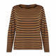 ELENA MIRO STRIPE SWEATER SAND AND BLACK 