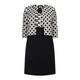 ELENA MIRO BLACK JACQUARD POLKA DOT DRESS+JACKET