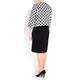 ELENA MIRO BLACK JACQUARD POLKA DOT DRESS+JACKET